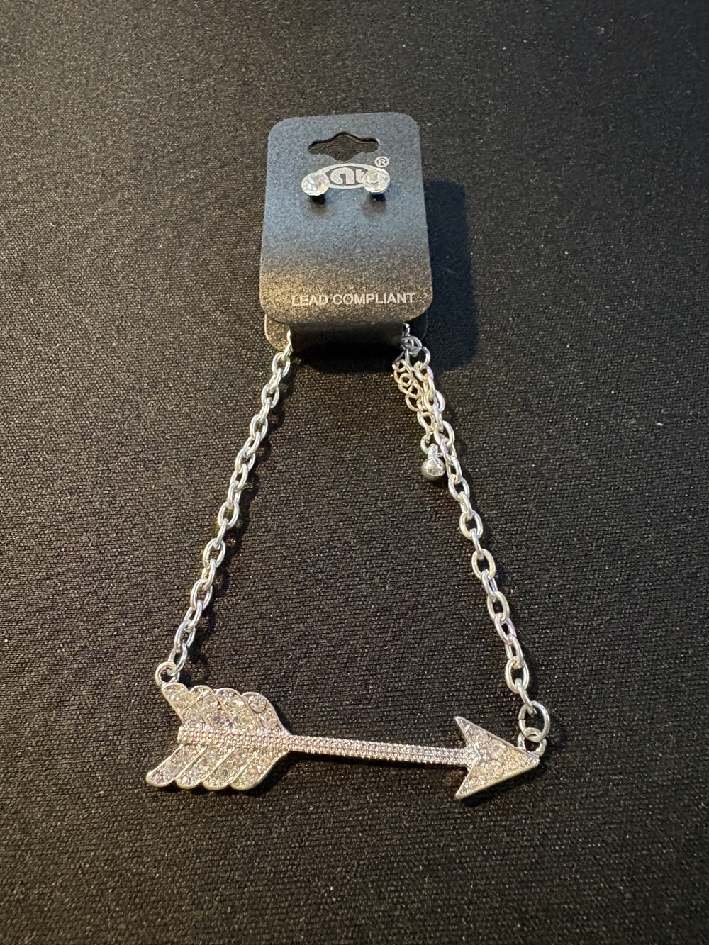 Silver Arrow Bar Bracelet and Earring Set